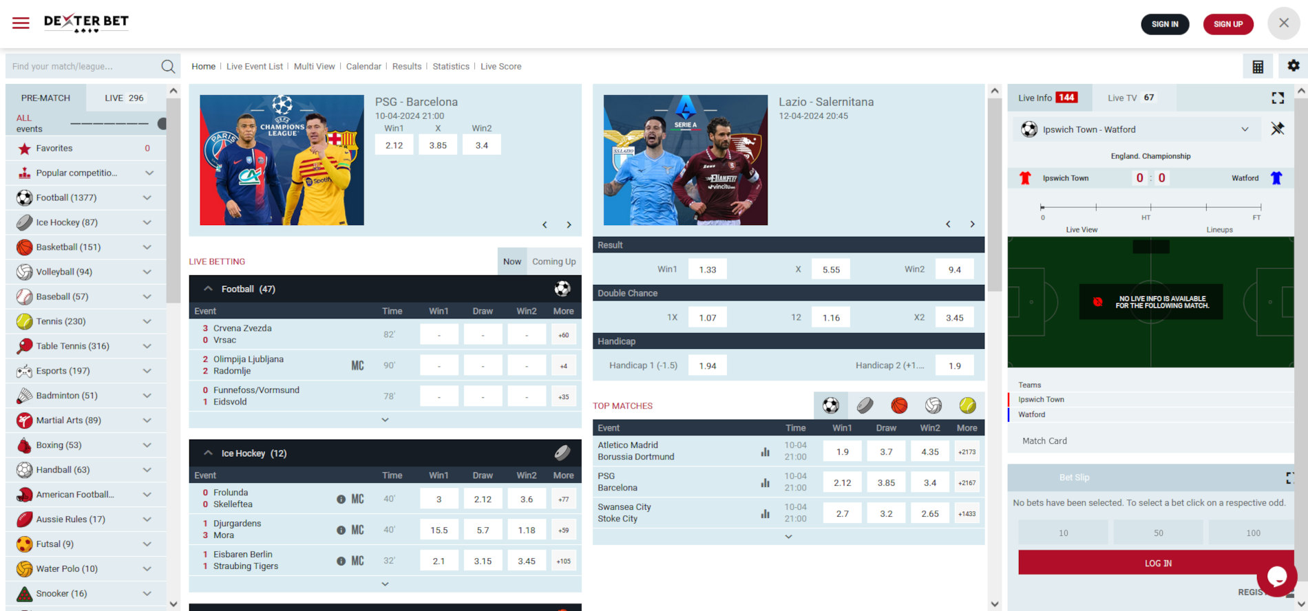 Dexterbet online casino sportbook