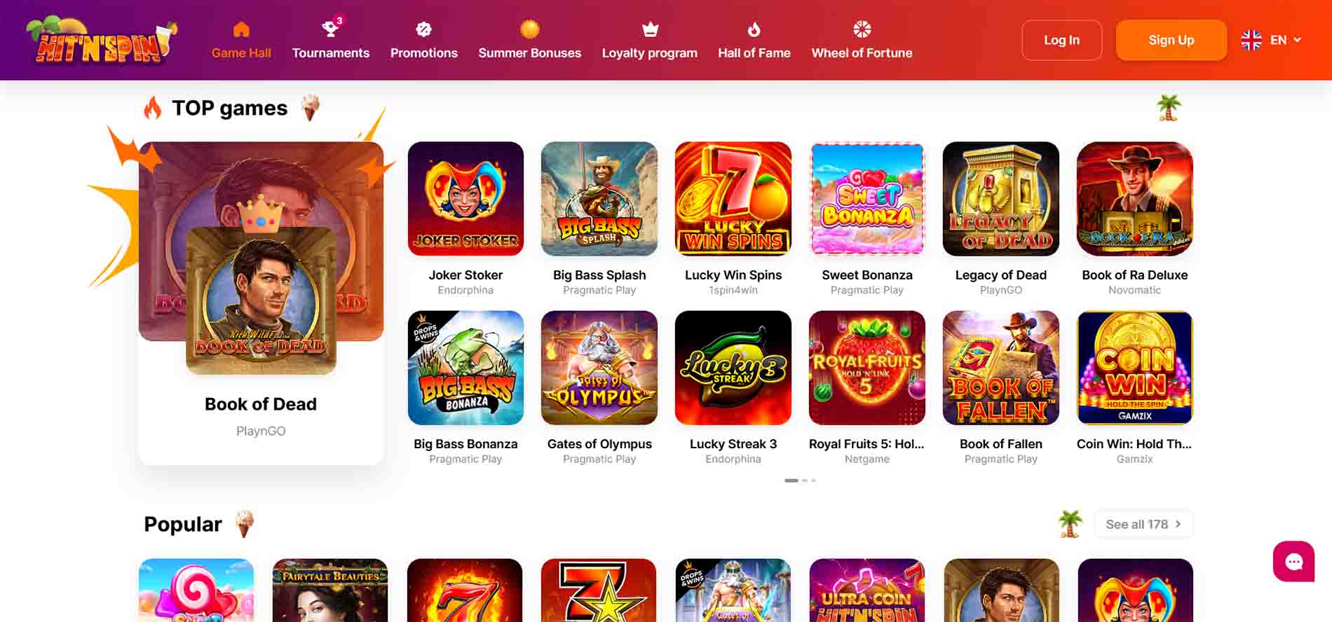 Hitnspin Casino Game Hall 2