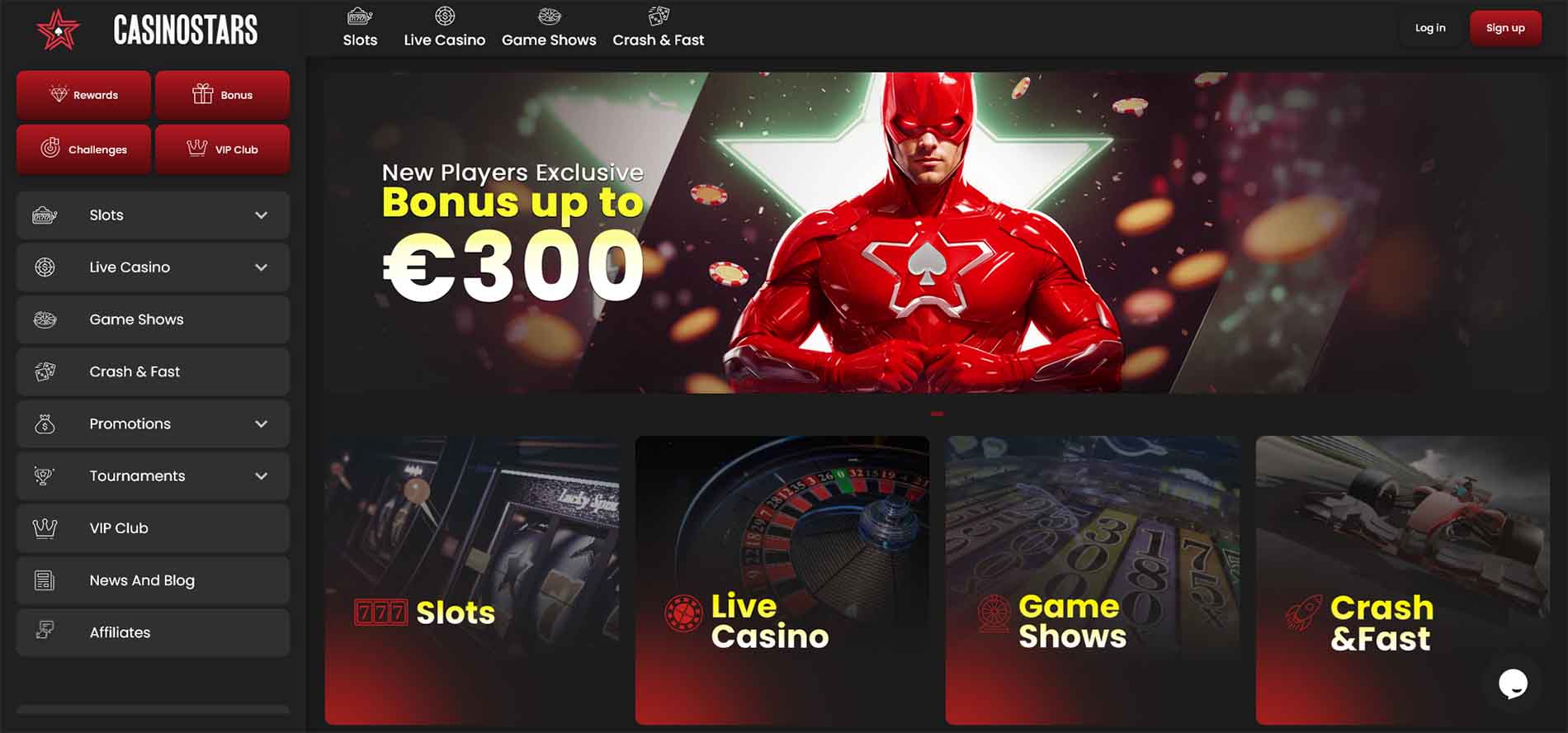 Casinostars home page