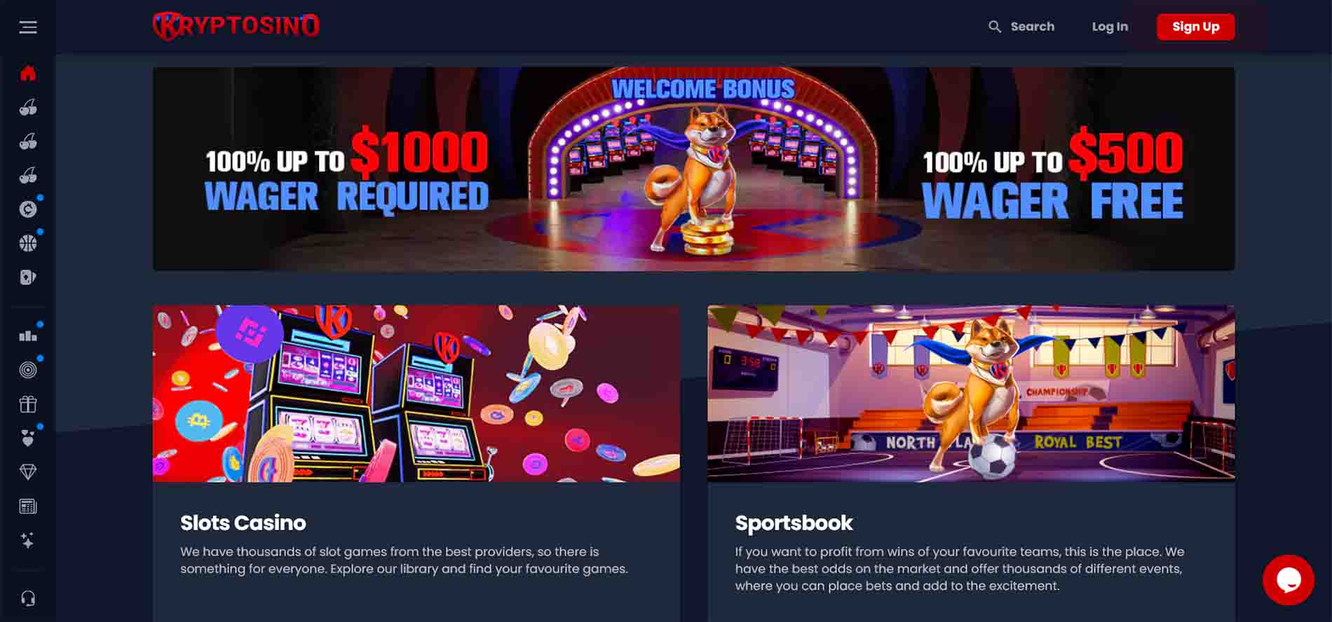 Kryptosino casino home page 2