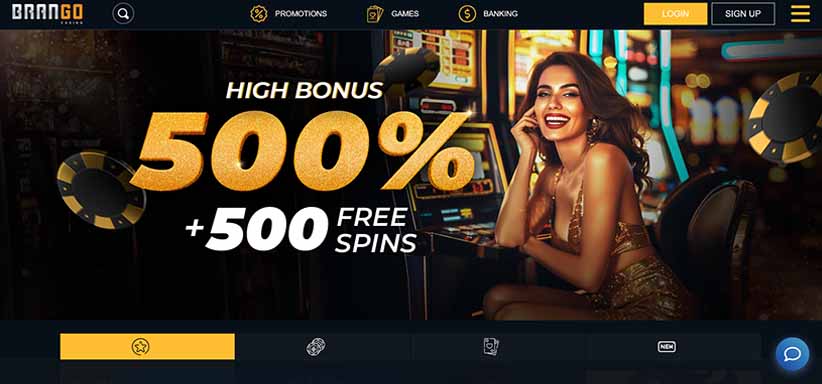 Brango Casino Homepage