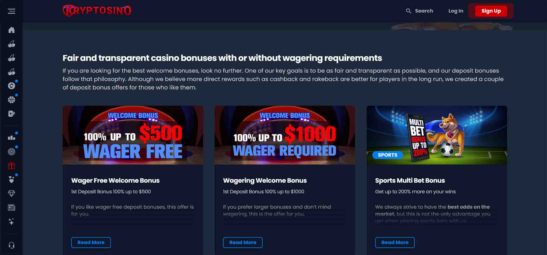 Kryptosino casino promotions