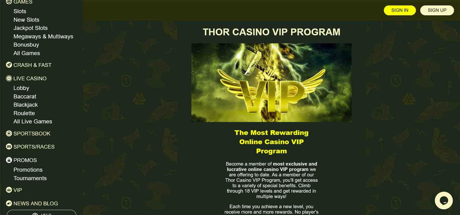 Thor Casino Vip Program