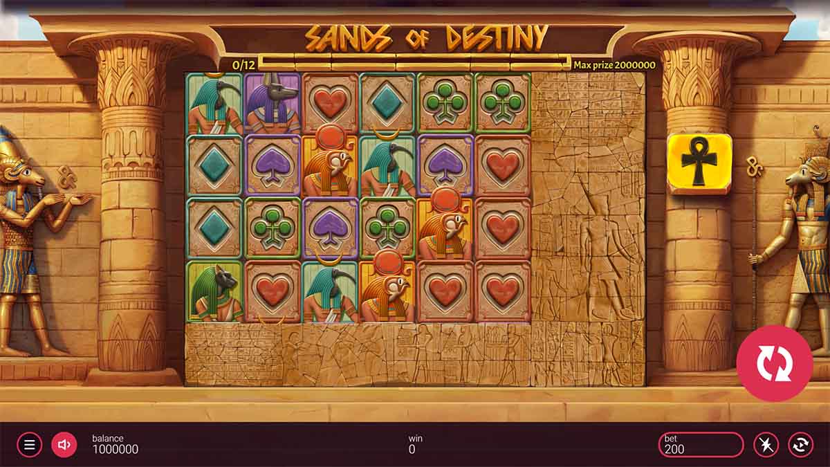 Sands of Destiny slot game by Peter & Sons, Base Game view