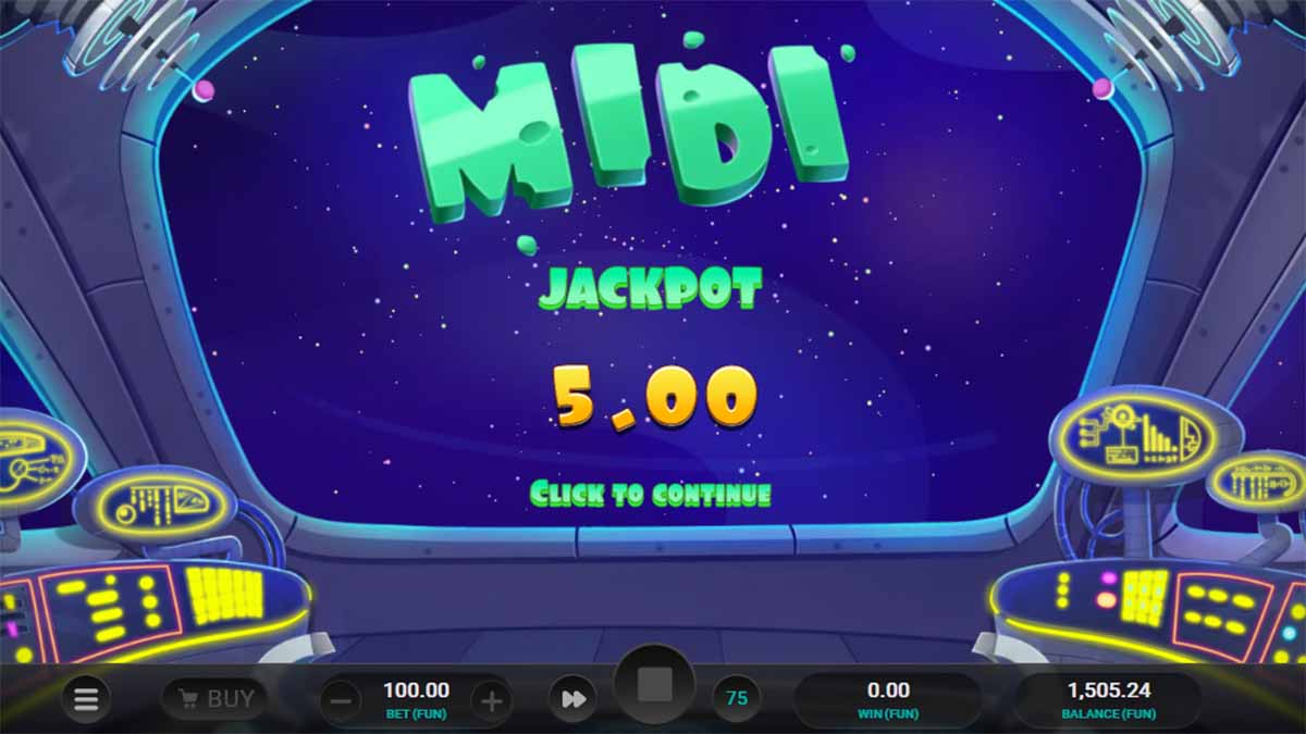 Space Attacks Dream Drop slot game by Relax Gaming, Midi jackpot win