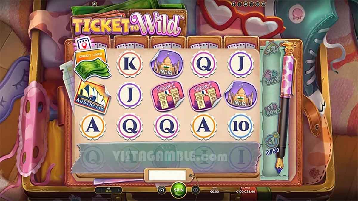 Ticket To Wild Slot by Netent, Base Game