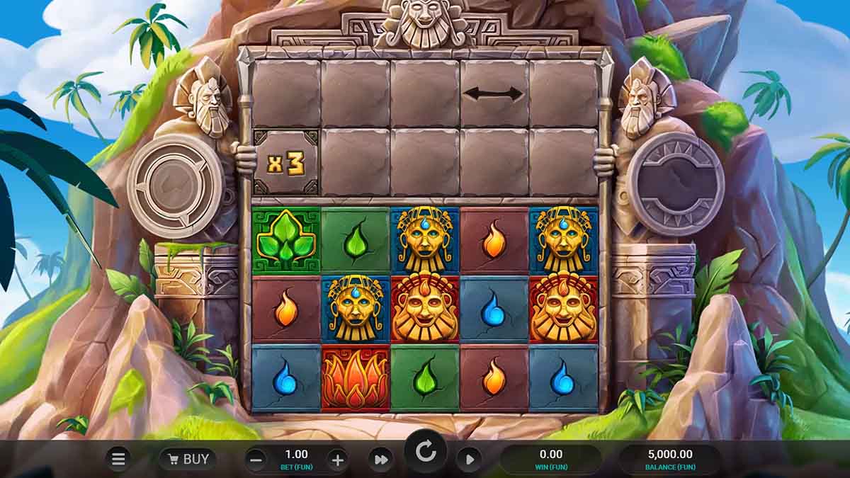 Atlantis Crush slot game by Relax Gaming, base game view