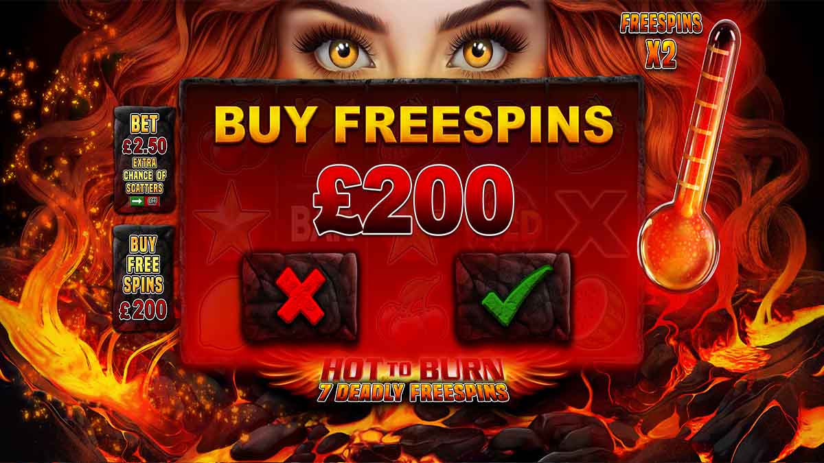 Hot to Burn - 7 Deadly Free Spins slot game by Pragmatic Play, Buy free spins