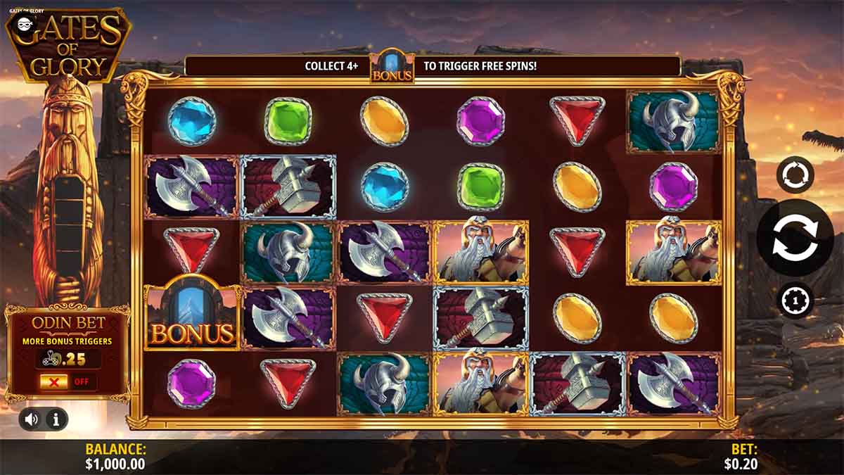 Gates of Glory slot game by iSoftBet, Base Game view