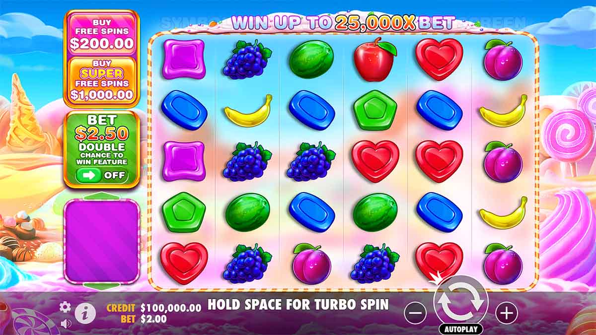 Sweet Bonanza 1000 slot game by Pragmatic Play, Base Game view