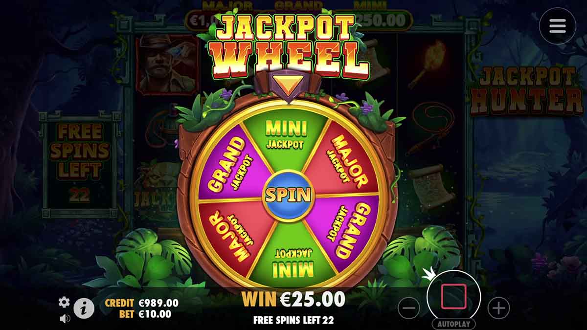 Jackpot Hunter slot game by Pragmatic Play, Jackpot wheel