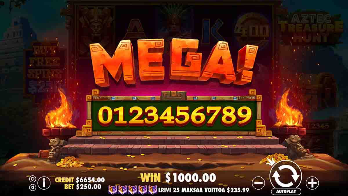 Aztec Treasure Hunt  slot game by Pragmatic Play, Mega win