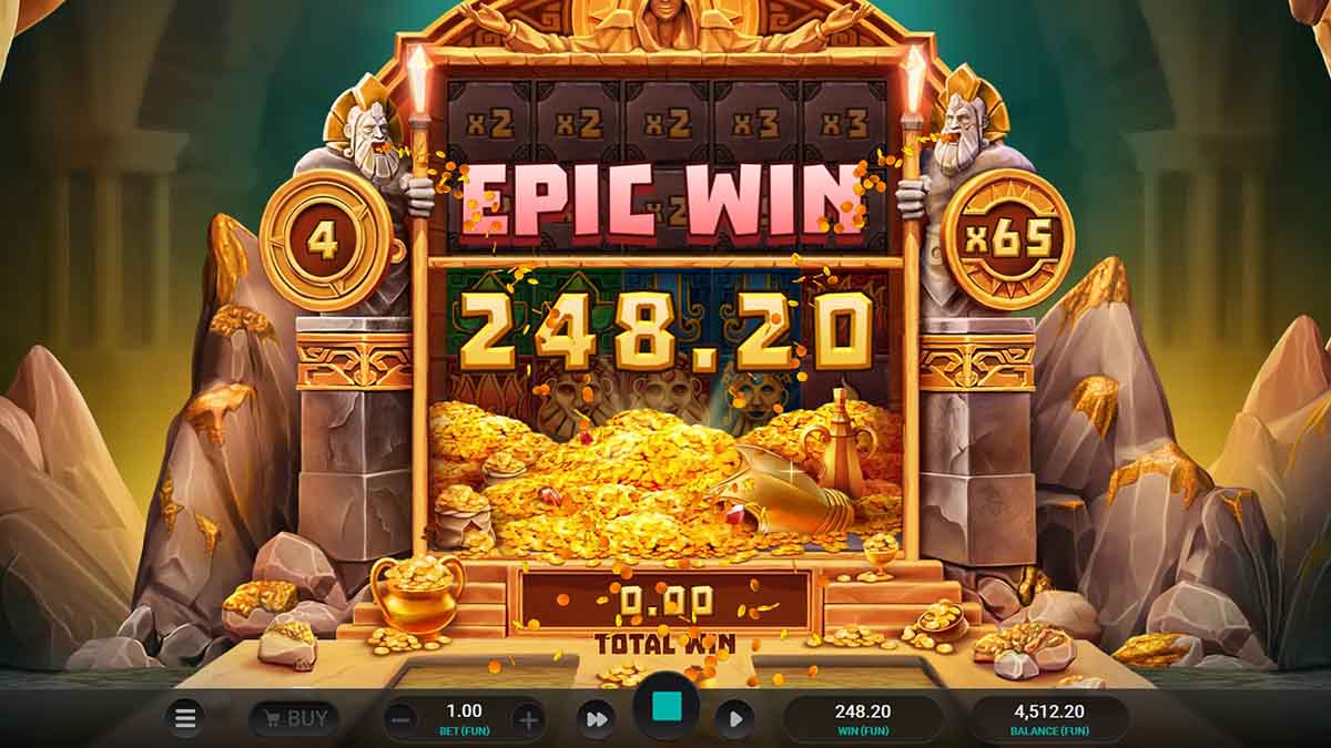 Atlantis Crush slot game by Relax Gaming, 248.20 Epic win