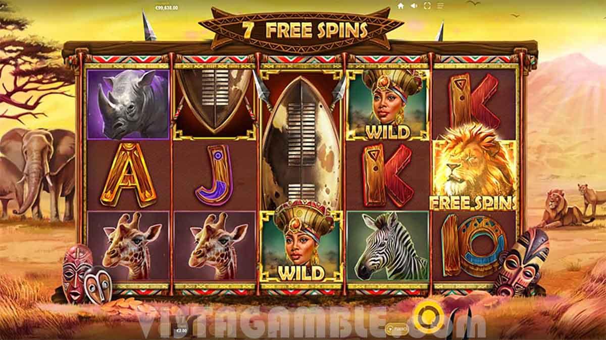 Savannah Pride slot game by Red Tiger, featuring 7 Free Spins