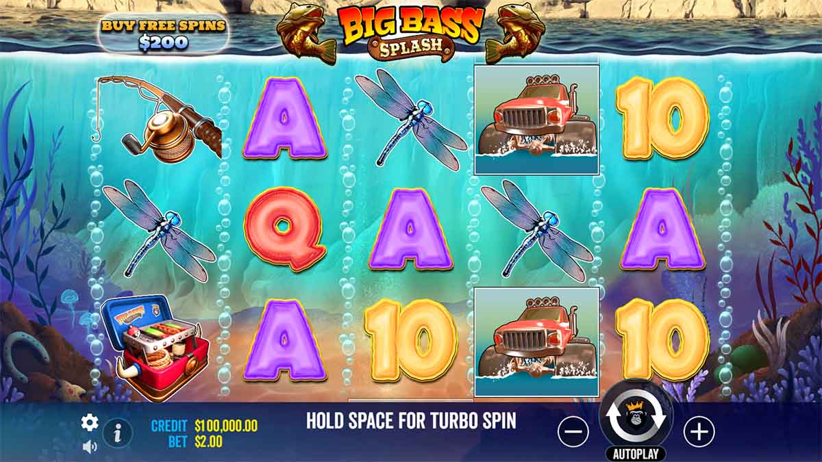 Big Bass Splash slot game by Pragmatic Play, Base Game view