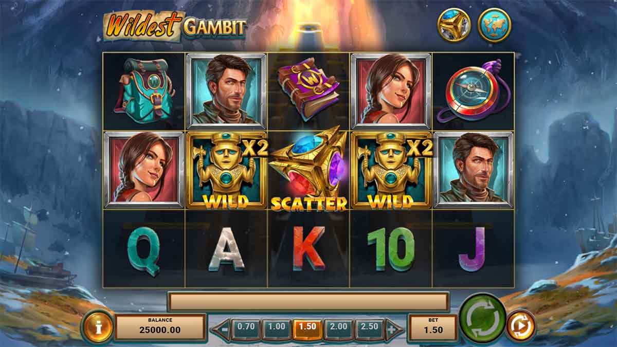 Wildest Gambit slot game by Play'n GO, Base Game view