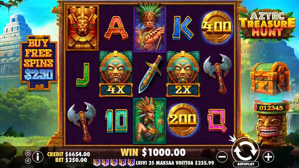 Aztec Treasure Hunt  slot game by Pragmatic Play, base game