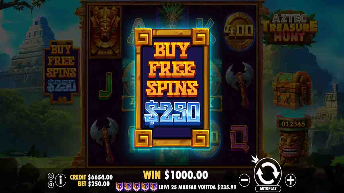 Aztec Treasure Hunt  slot game by Pragmatic Play, Buy Free Spins