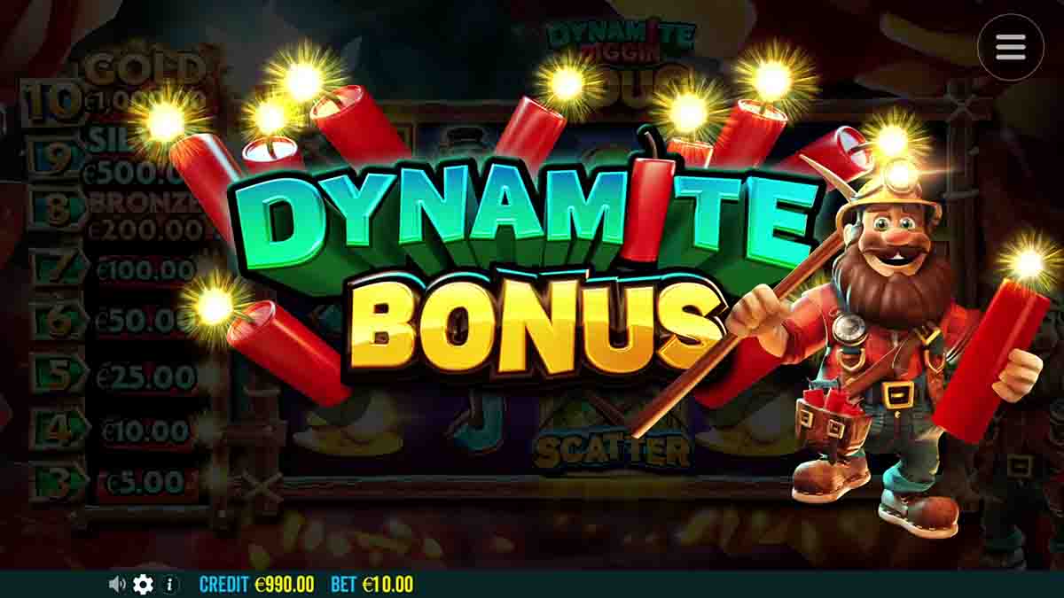 Dynamite Diggin Doug slot game by Pragmatic Play, Dynamite Bonus