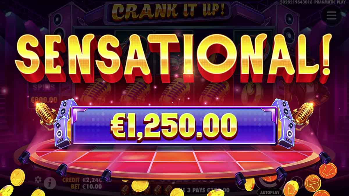 Crank It Up slot game by Pragmatic Play, Sensational win