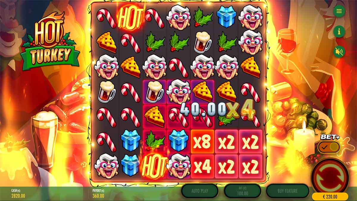 Hot Turkey slot game by Thunderkick, Winning Combination