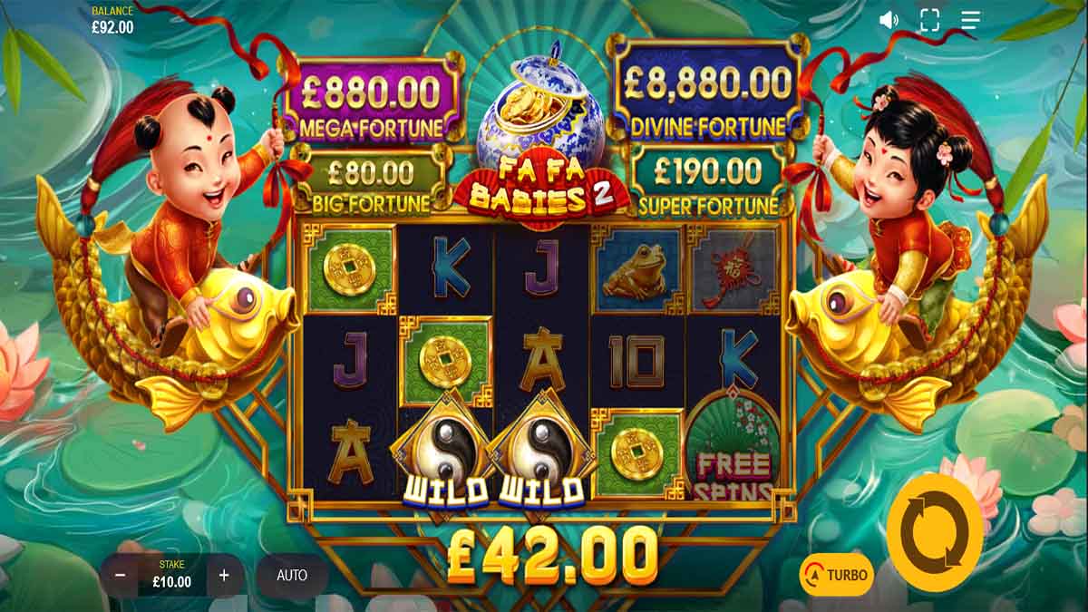 Fa Fa Babies 2  slot game by Red Tiger Gaming, wild win