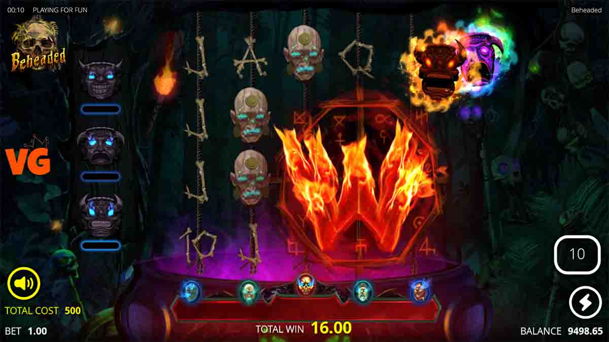 Beheaded Slot game by Nolimit City, win