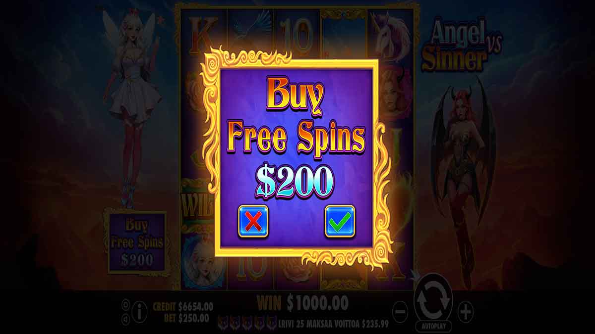 Angel vs Sinner slot game by Pragmatic Play, buy free spins