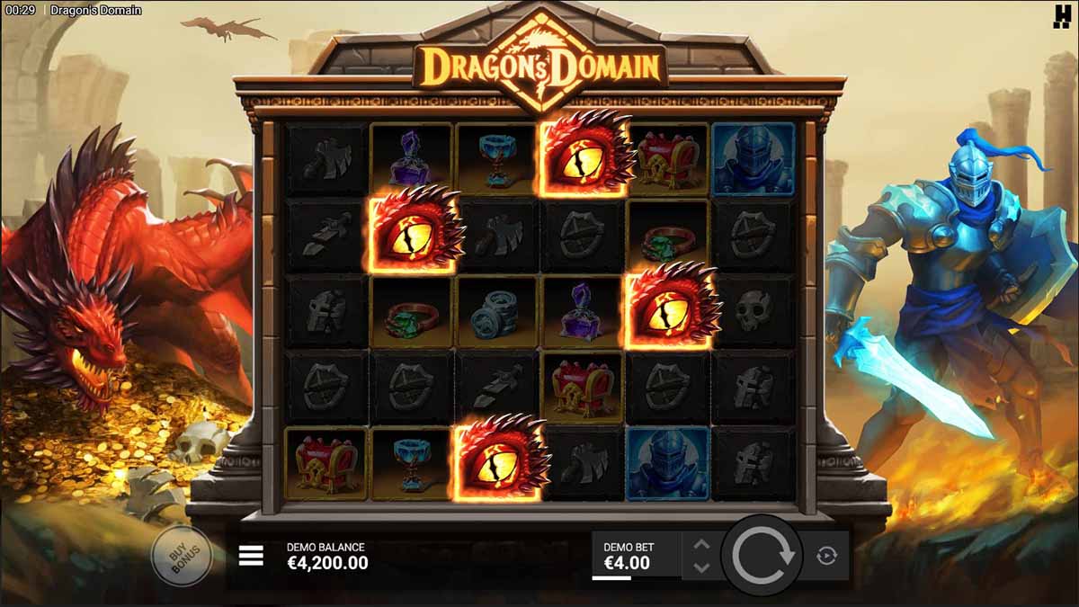 Dragon's Domain slot game by Hacksaw Gaming, Hatchery bonus