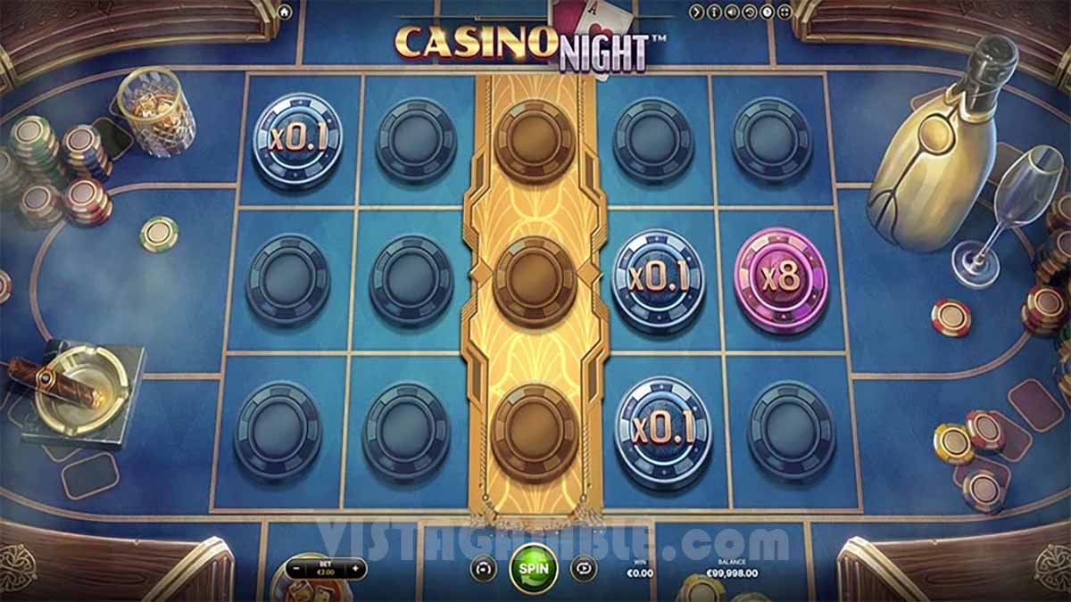 Casino Night slot game by NetEnt, base game