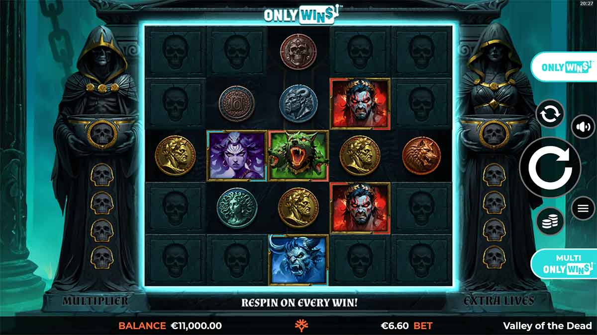 Valley of the Dead slot game by Yggdrasil Gaming, OnlyWins feature