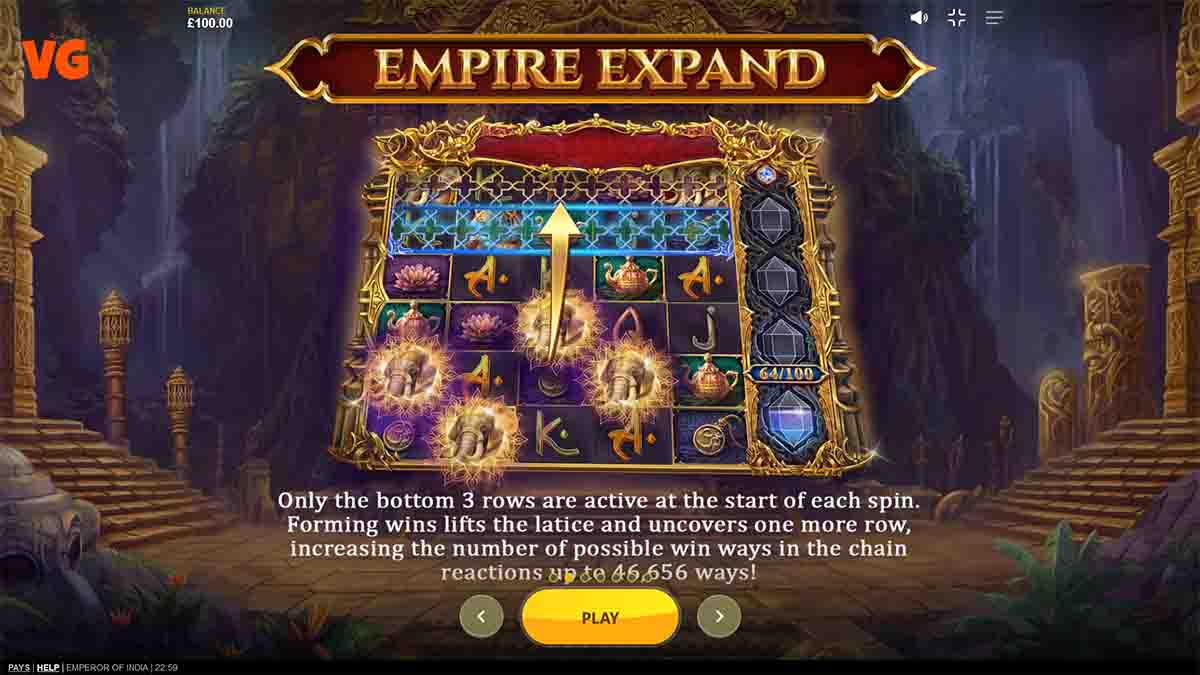 Emperor of India slot game by Red Tiger Gaming, instuctions 1