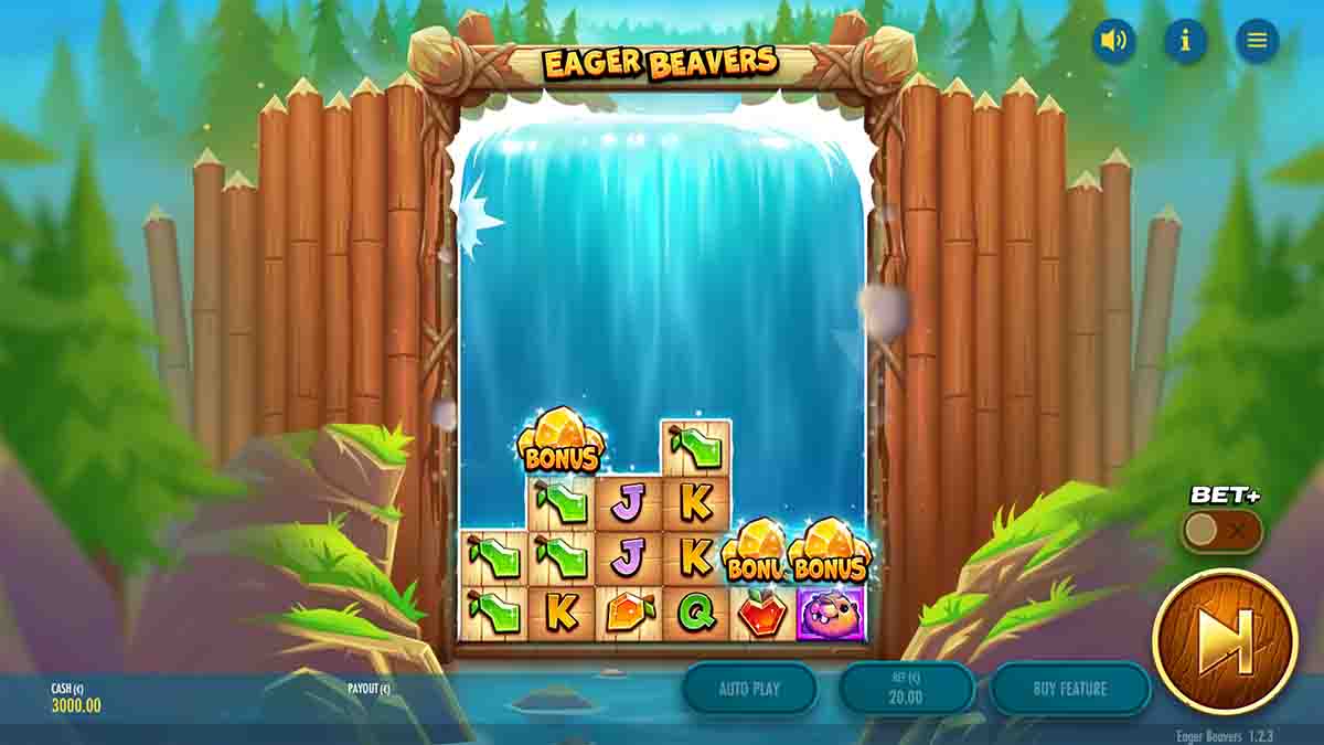 Eager Beavers slot game by Thunderkick, Bonus