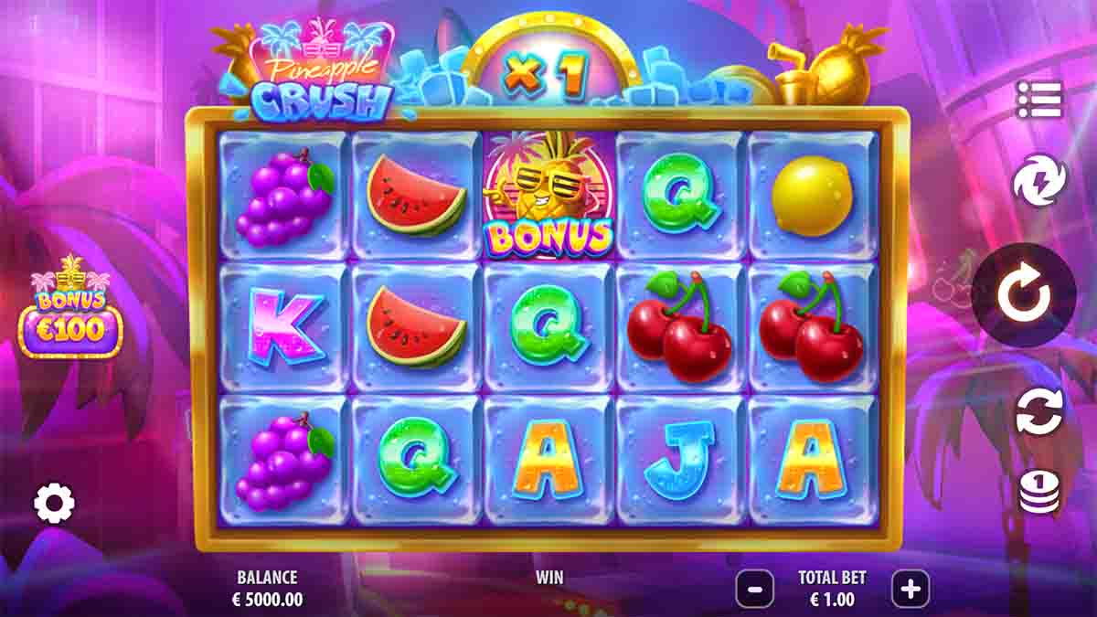 Pineapple Crush slot game by Quickspin, base game