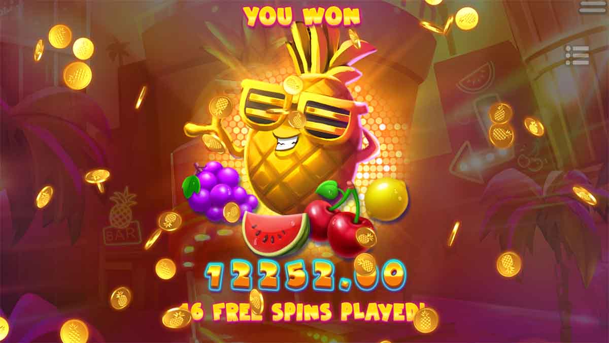 Pineapple Crush slot game by Quickspin, €12252  win