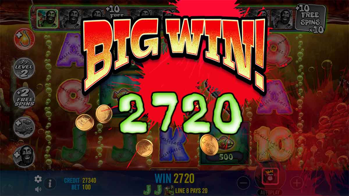 Big Bass Halloween 2 slot game by Pragmatic Play, showing Big Win of 2,720