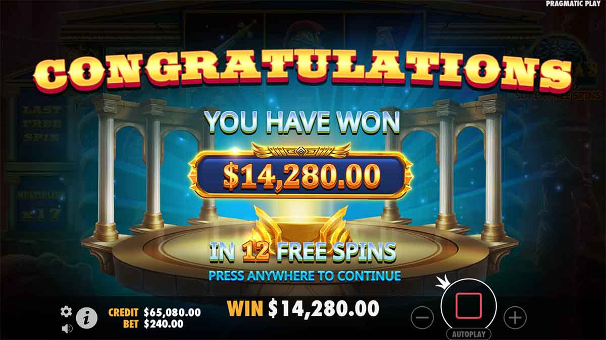 medusas-stone-slot-game-by-pragmatic-play-showing-total-win-of-14,280-from-12-medusas-free-spins