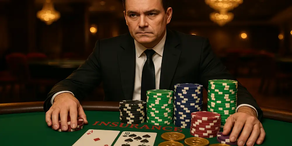 high roller player on blackjack table