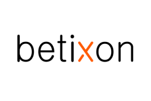 Betixon logo features lowercase letters in black, with a orange x