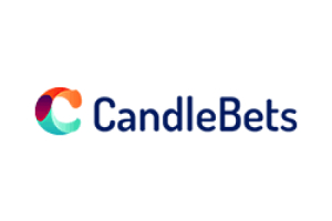 Features CandleBets in a bold, modern font with a dynamic and sleek design, often using vibrant colors