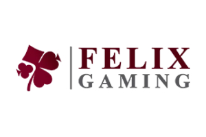 Felix Gaming logo with clover with four leafs on the left and FELIX GAMING text on the right