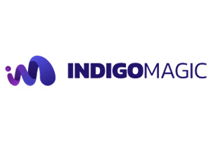 Indigo Magic logo, slot game provider