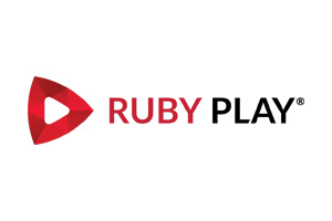 Ruby Play logo, slot game provider