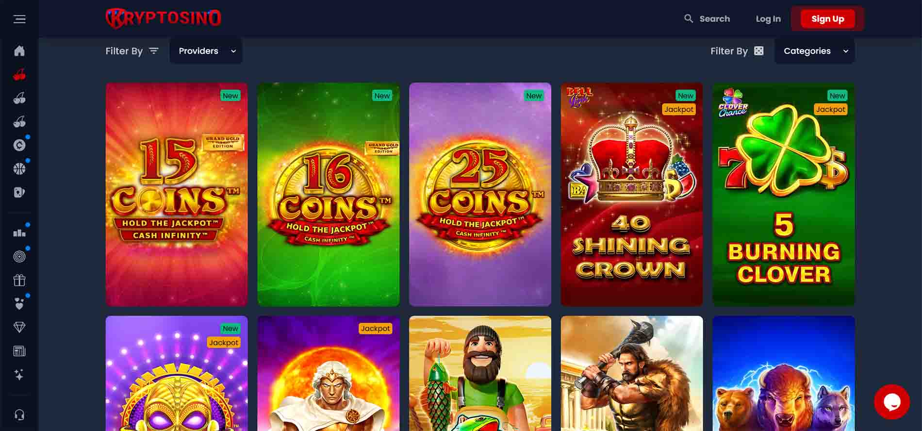 Kryptosino casino slot games