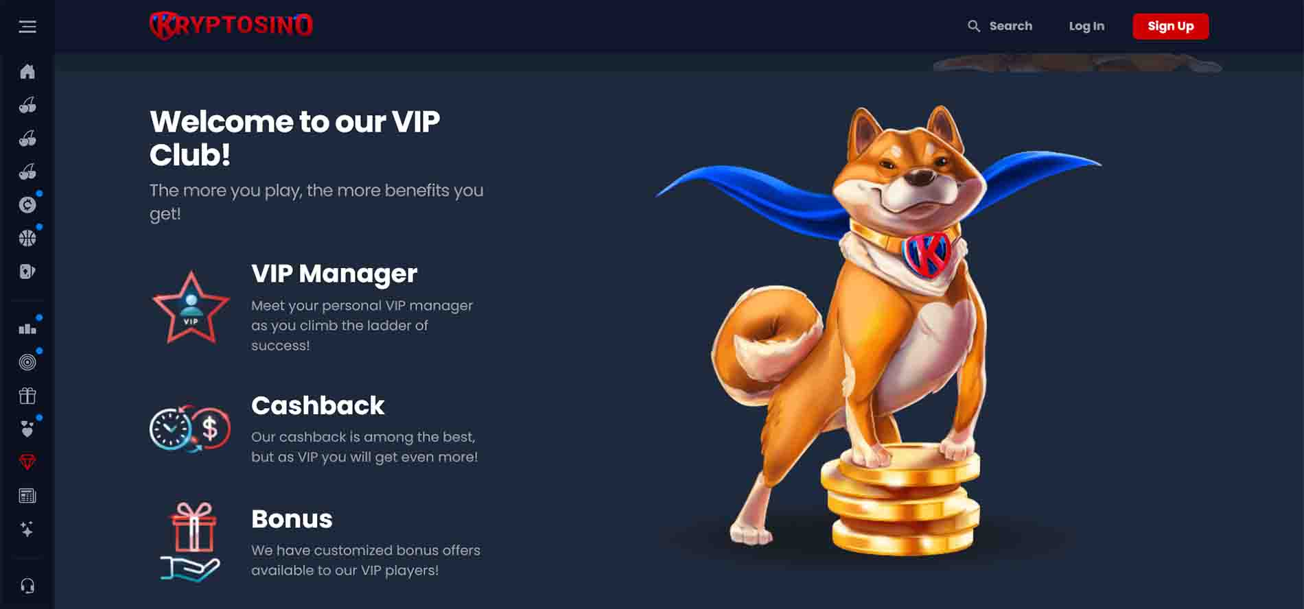 Kryptosino casino vip program