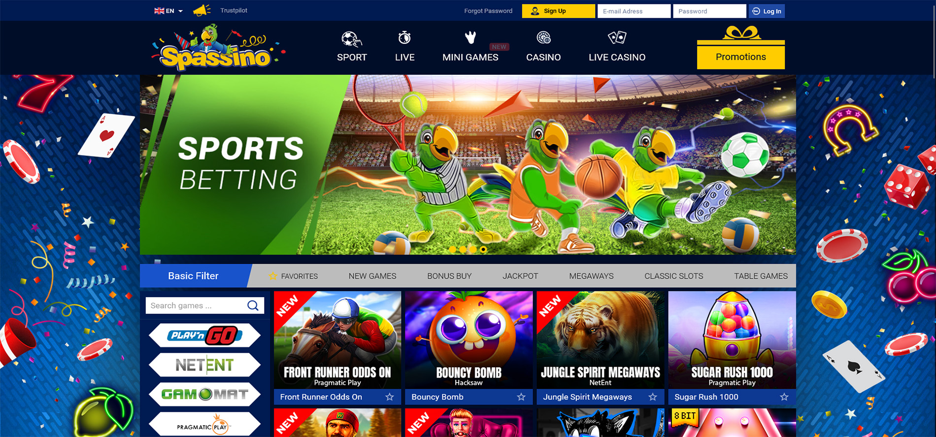 Spassino casino sport betting