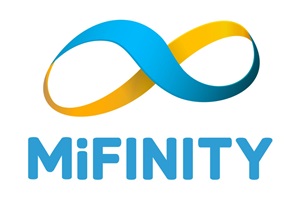 MiFINITY logo with a blue and orange infinity symbol above the text MiFINITY in bold blue letters