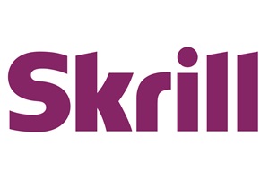 Skrill logo with the word Skrill in bold purple letters