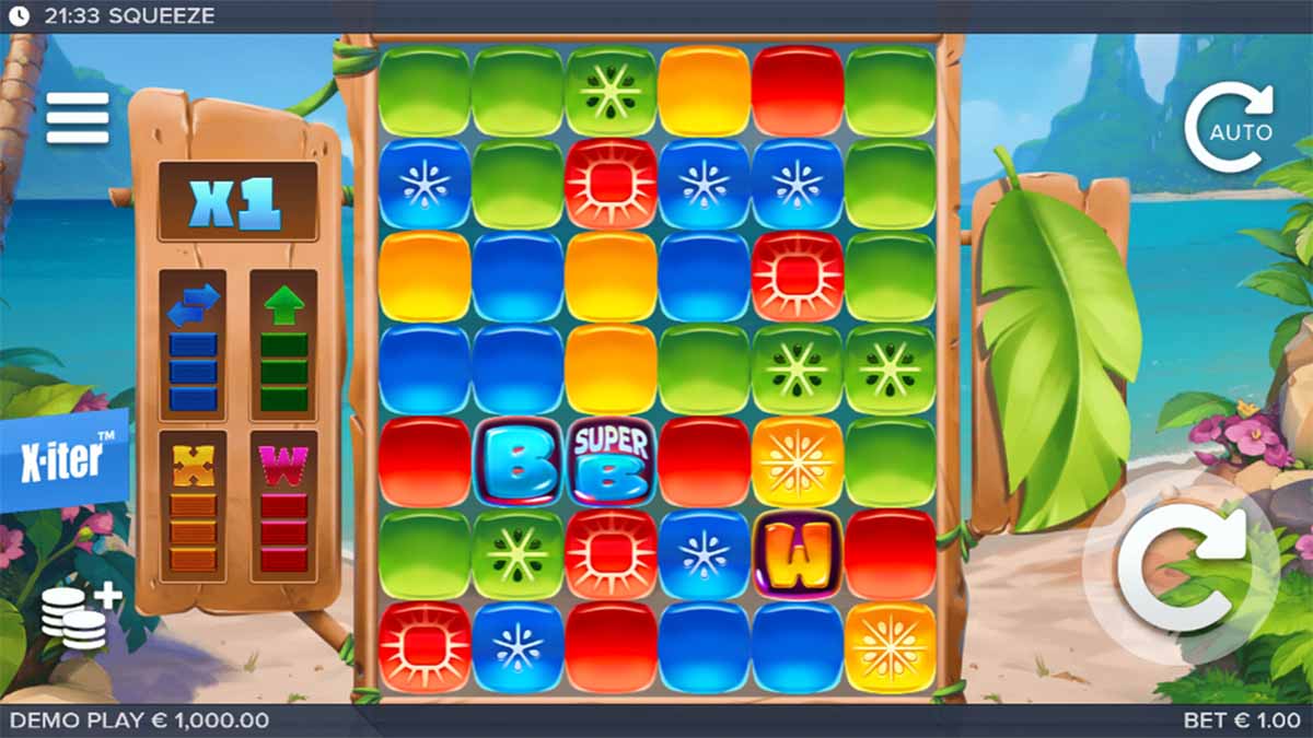 Squeeze slot game by ELK Studios, base game