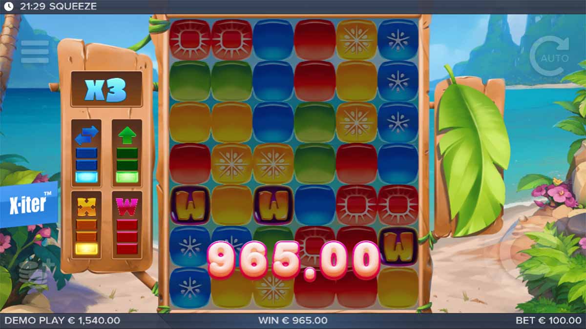 Squeeze slot game by ELK Studios, €965 win